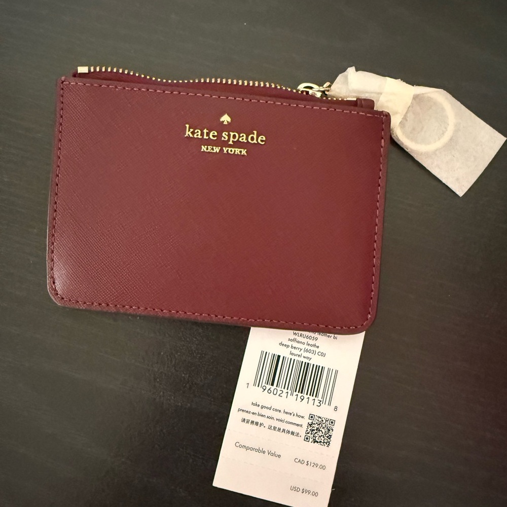 Kate Spade Deep Berry Card Holder